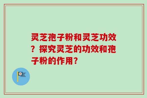 灵芝孢子粉和灵芝功效？探究灵芝的功效和孢子粉的作用？