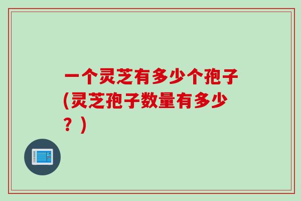 一个灵芝有多少个孢子(灵芝孢子数量有多少？)
