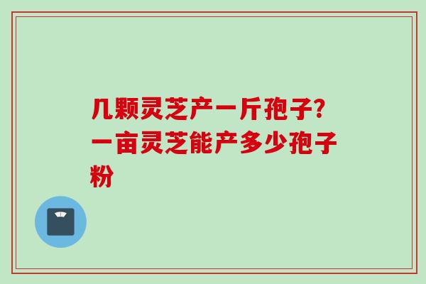 几颗灵芝产一斤孢子？一亩灵芝能产多少孢子粉