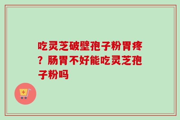 吃灵芝破壁孢子粉胃疼？肠胃不好能吃灵芝孢子粉吗