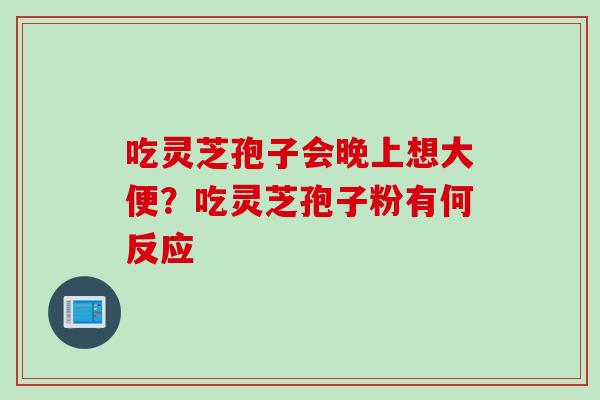 吃灵芝孢子会晚上想大便？吃灵芝孢子粉有何反应