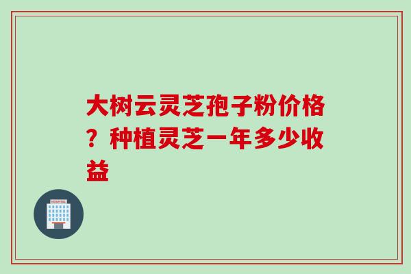 大树云灵芝孢子粉价格？种植灵芝一年多少收益