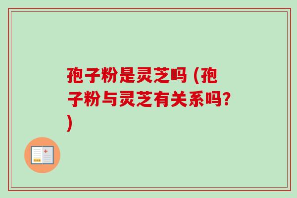 孢子粉是灵芝吗 (孢子粉与灵芝有关系吗？)