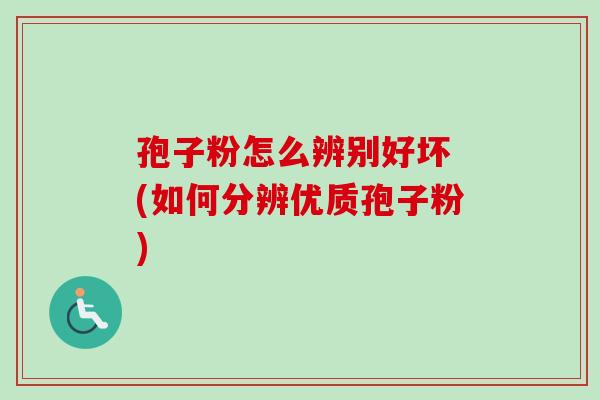 孢子粉怎么辨别好坏 (如何分辨优质孢子粉)