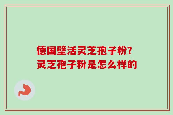 德国壁活灵芝孢子粉？灵芝孢子粉是怎么样的