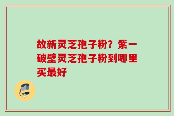 故新灵芝孢子粉？紫一破壁灵芝孢子粉到哪里买最好