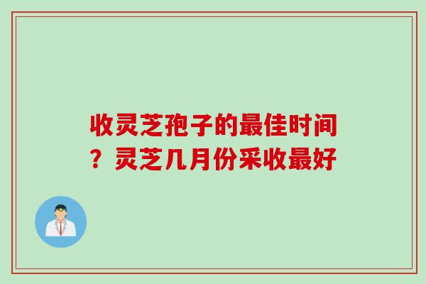 收灵芝孢子的最佳时间？灵芝几月份采收最好