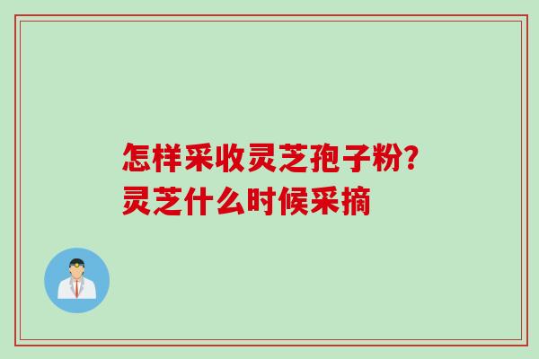 怎样采收灵芝孢子粉？灵芝什么时候采摘