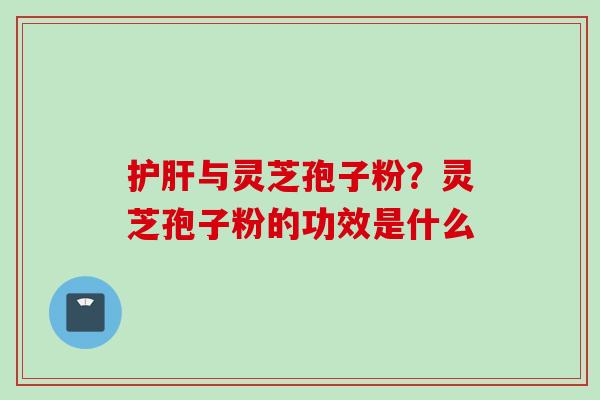 护肝与灵芝孢子粉？灵芝孢子粉的功效是什么