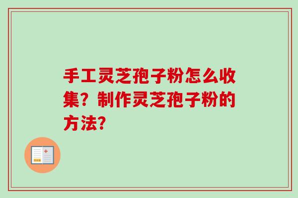 手工灵芝孢子粉怎么收集？制作灵芝孢子粉的方法？