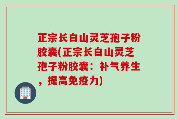 正宗长白山灵芝孢子粉胶囊(正宗长白山灵芝孢子粉胶囊：补气养生，提高免疫力)