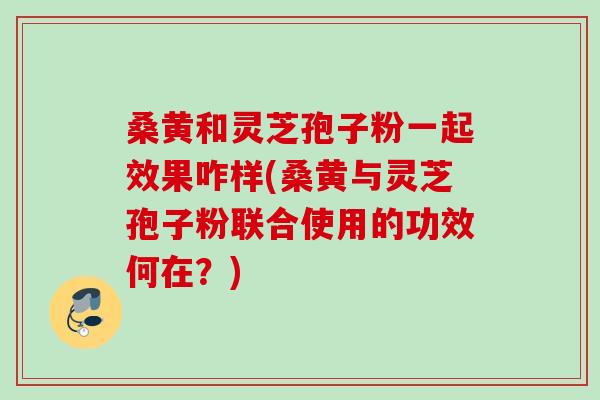 桑黄和灵芝孢子粉一起效果咋样(桑黄与灵芝孢子粉联合使用的功效何在？)