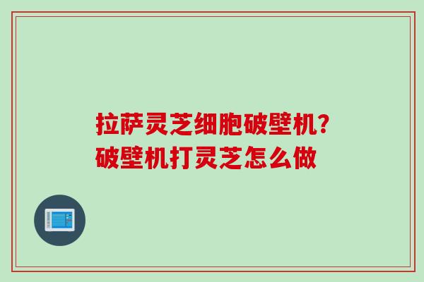 拉萨灵芝细胞破壁机？破壁机打灵芝怎么做