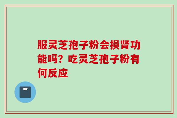 服灵芝孢子粉会损肾功能吗？吃灵芝孢子粉有何反应