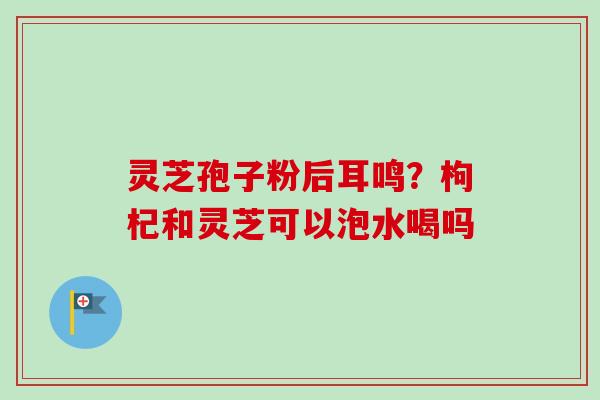 灵芝孢子粉后耳鸣？枸杞和灵芝可以泡水喝吗