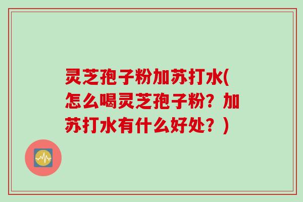 灵芝孢子粉加苏打水(怎么喝灵芝孢子粉?加苏打水有什么好处?) 灵芝孢子粉加苏打水(怎么喝灵芝孢子粉?加苏打水有什么好处?)
