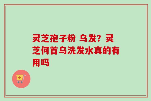 灵芝孢子粉 乌发？灵芝何首乌洗发水真的有用吗