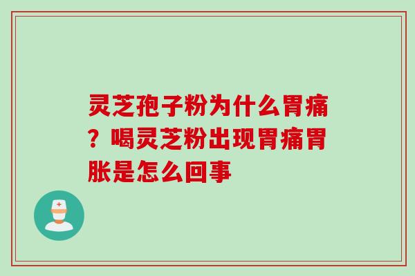 灵芝孢子粉为什么胃痛？喝灵芝粉出现胃痛胃胀是怎么回事