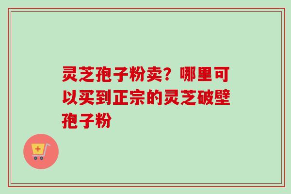 灵芝孢子粉卖？哪里可以买到正宗的灵芝破壁孢子粉