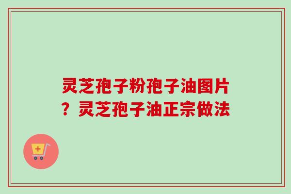 灵芝孢子粉孢子油图片？灵芝孢子油正宗做法