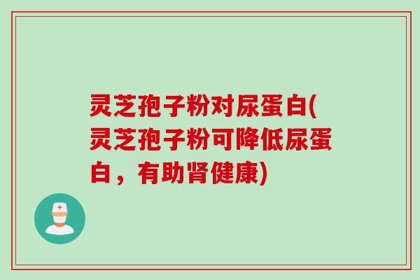 灵芝孢子粉对尿蛋白(灵芝孢子粉可降低尿蛋白，有助肾健康)