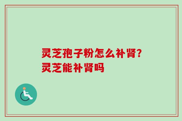 灵芝孢子粉怎么补肾？灵芝能补肾吗
