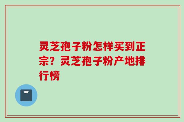 灵芝孢子粉怎样买到正宗？灵芝孢子粉产地排行榜