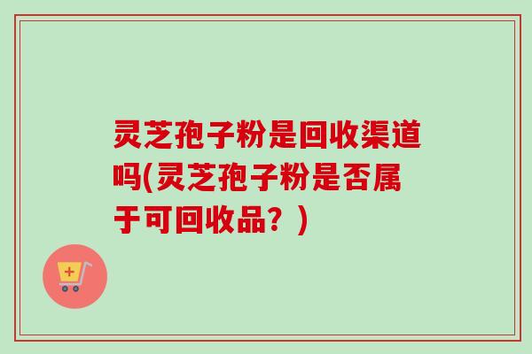 灵芝孢子粉是回收渠道吗(灵芝孢子粉是否属于可回收品？)
