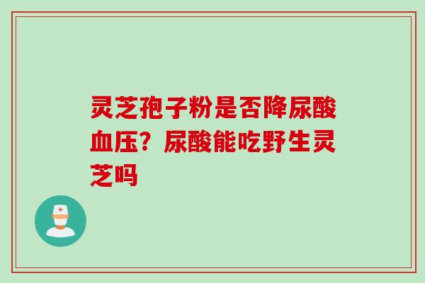 灵芝孢子粉是否降尿酸血压？尿酸能吃野生灵芝吗