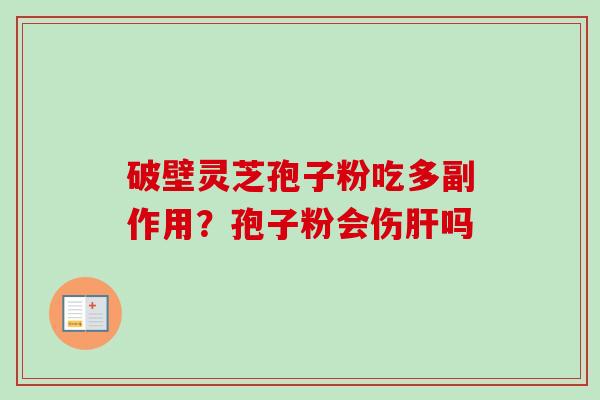 破壁灵芝孢子粉吃多副作用？孢子粉会伤肝吗