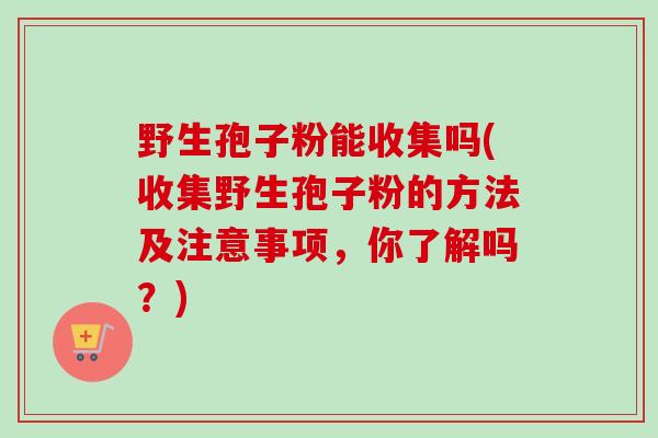野生孢子粉能收集吗(收集野生孢子粉的方法及注意事项，你了解吗？)