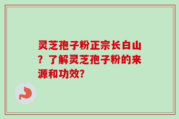 灵芝孢子粉正宗长白山？了解灵芝孢子粉的来源和功效？