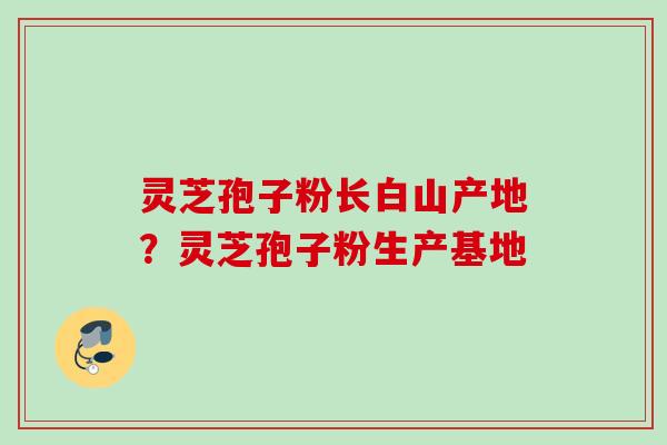 灵芝孢子粉长白山产地？灵芝孢子粉生产基地