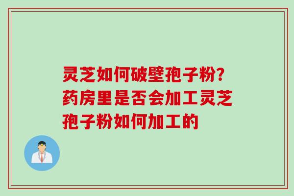 灵芝如何破壁孢子粉？药房里是否会加工灵芝孢子粉如何加工的
