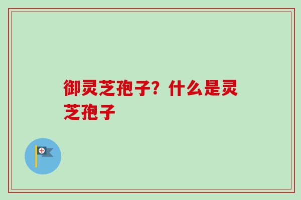 御灵芝孢子？什么是灵芝孢子