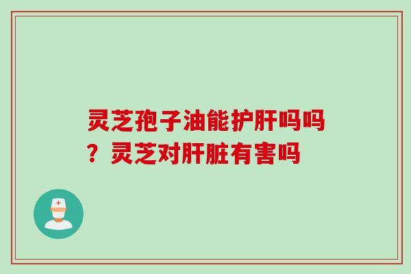 灵芝孢子油能护肝吗吗？灵芝对肝脏有害吗