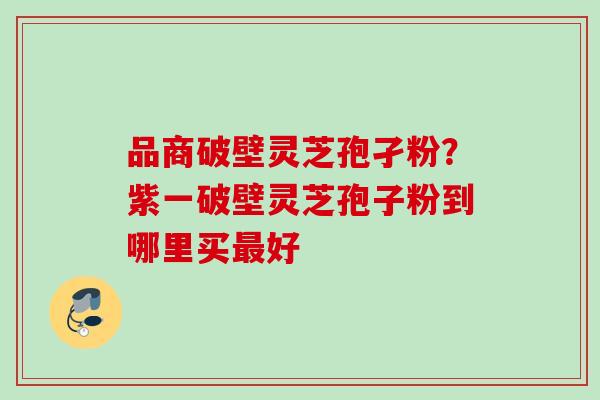 品商破壁灵芝孢孑粉？紫一破壁灵芝孢子粉到哪里买最好