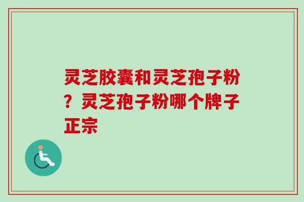 灵芝胶囊和灵芝孢子粉？灵芝孢子粉哪个牌子正宗