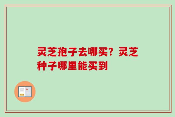 灵芝孢子去哪买？灵芝种子哪里能买到