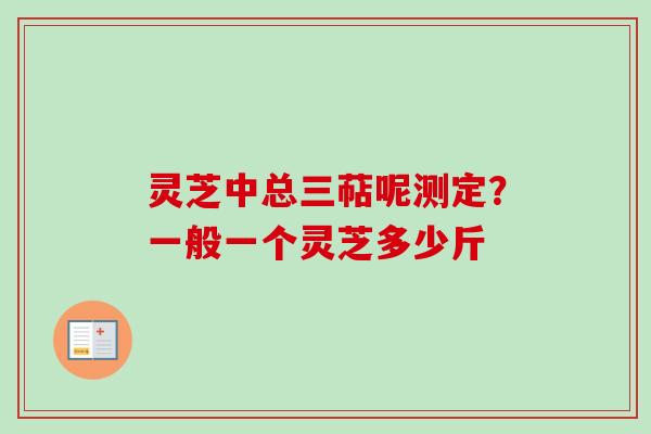 灵芝中总三萜呢测定？一般一个灵芝多少斤