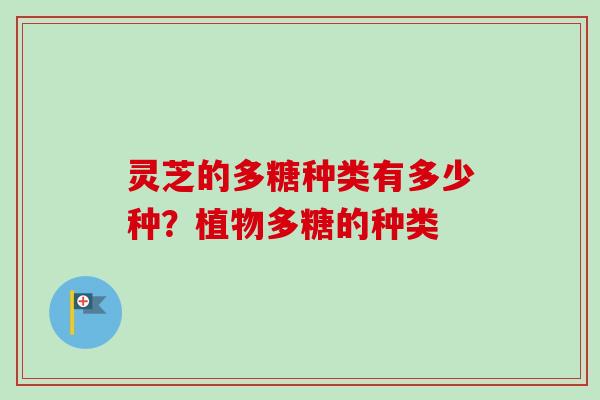 灵芝的多糖种类有多少种？植物多糖的种类