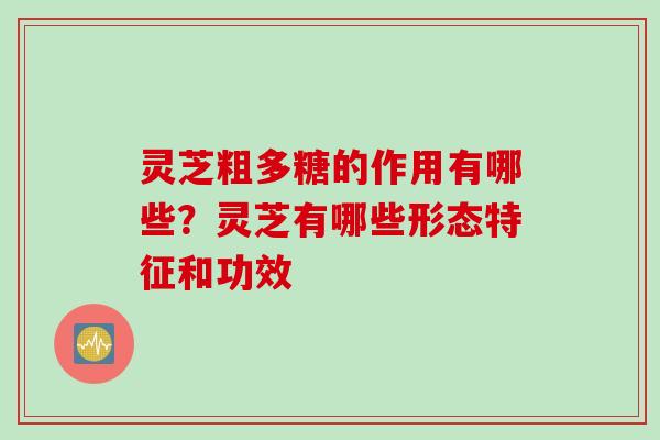灵芝粗多糖的作用有哪些？灵芝有哪些形态特征和功效