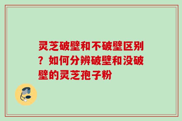 灵芝破壁和不破壁区别？如何分辨破壁和没破壁的灵芝孢子粉