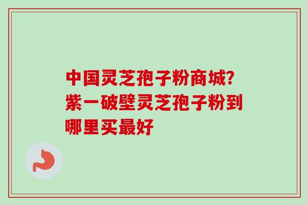 中国灵芝孢子粉商城？紫一破壁灵芝孢子粉到哪里买最好