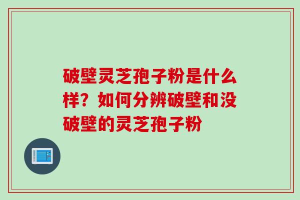 破壁灵芝孢子粉是什么样？如何分辨破壁和没破壁的灵芝孢子粉
