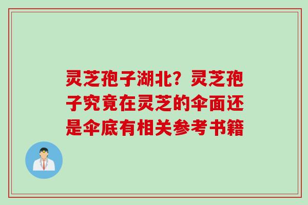 灵芝孢子湖北？灵芝孢子究竟在灵芝的伞面还是伞底有相关参考书籍