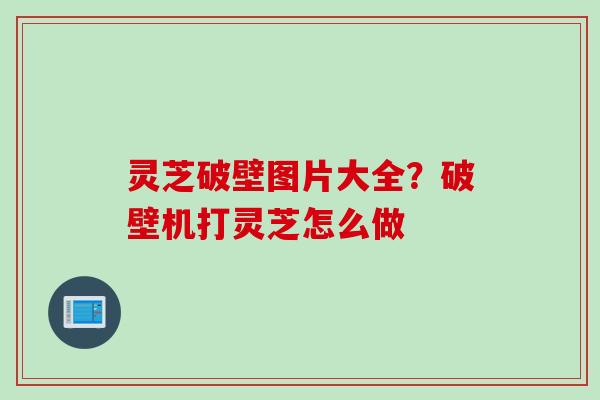 灵芝破壁图片大全？破壁机打灵芝怎么做