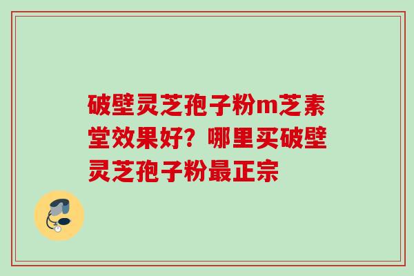 破壁灵芝孢子粉m芝素堂效果好？哪里买破壁灵芝孢子粉最正宗