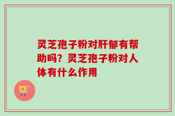 灵芝孢子粉对肝郁有帮助吗？灵芝孢子粉对人体有什么作用