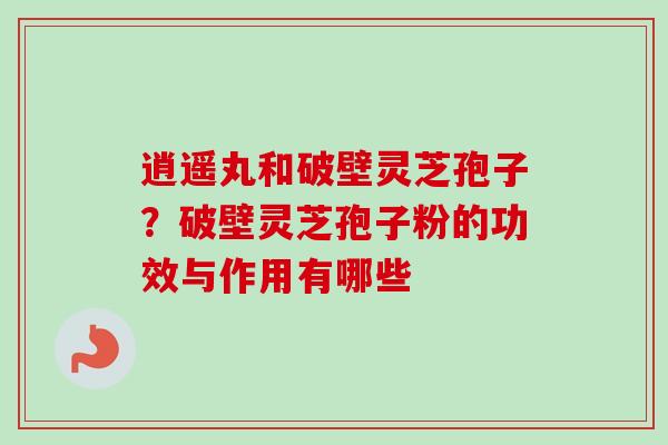 逍遥丸和破壁灵芝孢子？破壁灵芝孢子粉的功效与作用有哪些